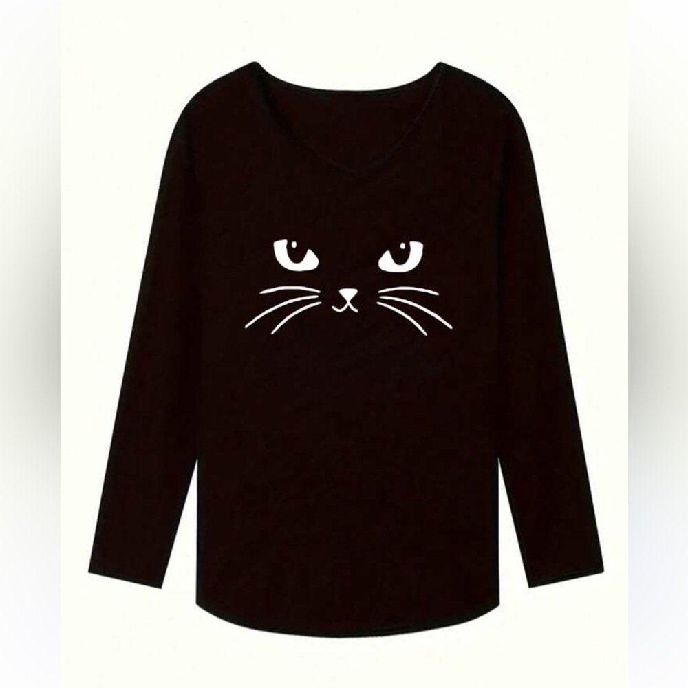 JUST FASHION NOW cat long sleeve shirt